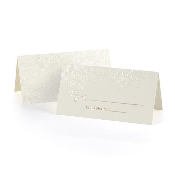 Hortense Hewitt Hortense B. Hewitt 40428 Lace Shimmers Place Card - Pack of 25 40428